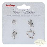 ScrapBerry's For Wedding zestaw ślubnych zawieszek