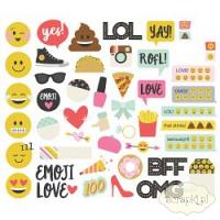 Simple Stories - emoji LOVE - zestaw die cutów