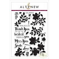 Altenew - floral shadow - zestaw stempli