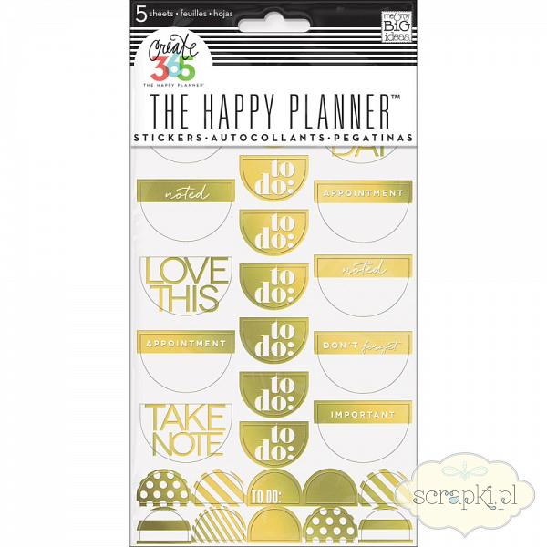 MAMBI - Happy Planner Create 365 - Take Note Gold Foil