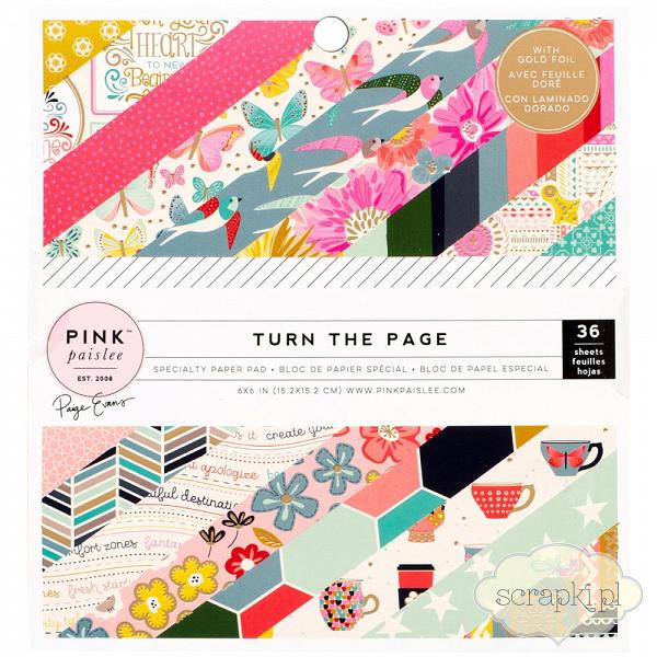 Pink Paislee - Turn the Page - pad papierów 6x6