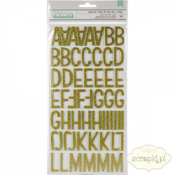 American Crafts - brokatowy alfabet
