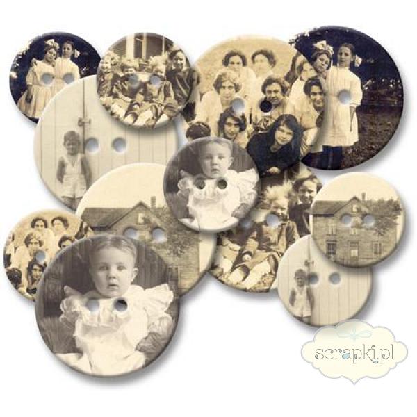 Jenni Bowlin - Chipboard Button - Oldtime Photos