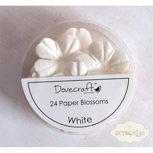 Dovecraft - białe kwiaty - 24 szt.