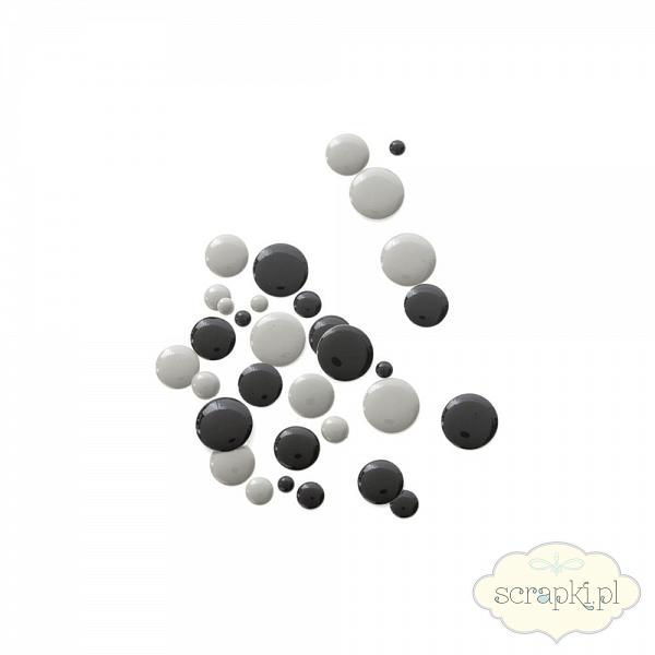 Studio Calico - Enamel Dots - szare i czarne